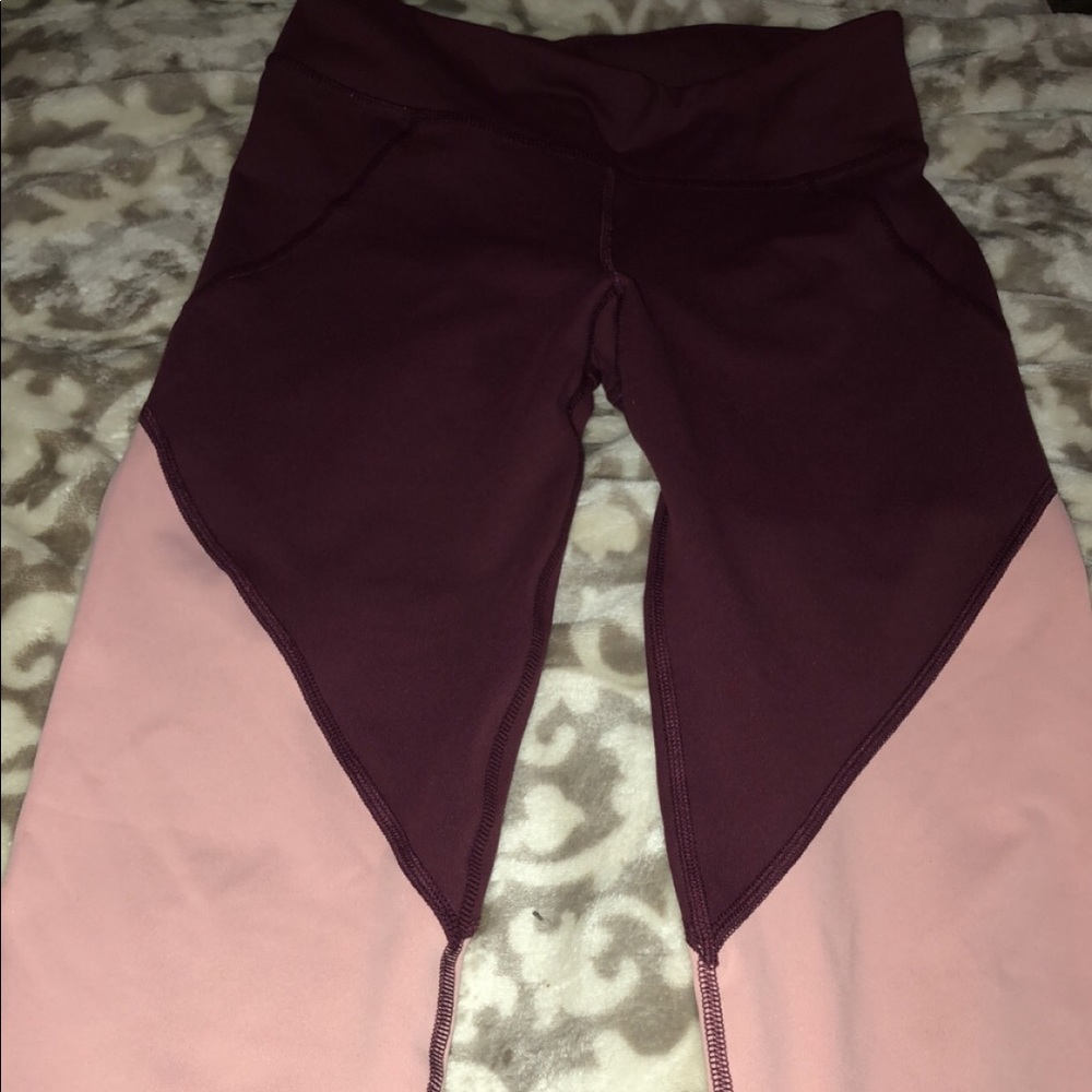 Red and pink leggings